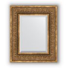 Зеркало с фацетом в багетной раме - вензель бронзовый 101 мм, 49 х 59 см, Evoform - фото 306897489