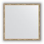 Зеркало в багетной раме - серебряный бамбук 24 мм, 57 х 57 см, Evoform - фото 6050781