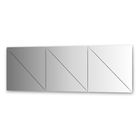 Зеркальная плитка с фацетом 10 мм, - комплект 6 шт треугольник 50 х 50 см, серебро Evoform - фото 297885613