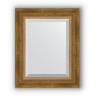 Зеркало с фацетом в багетной раме - состаренное бронза с плетением 70 мм, 43 х 53 см, Evoform - фото 306897520