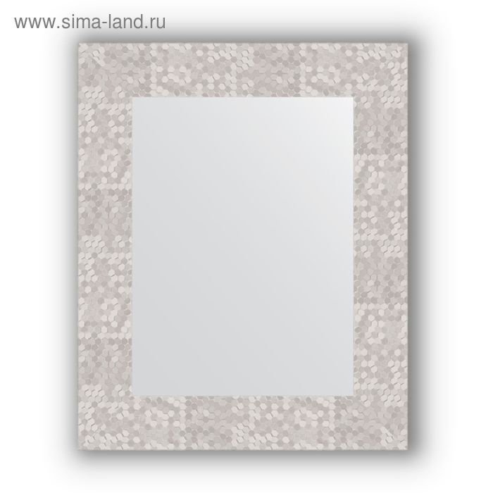 Зеркало в багетной раме - соты алюминий 70 мм, 43 х 53 см, Evoform - Фото 1