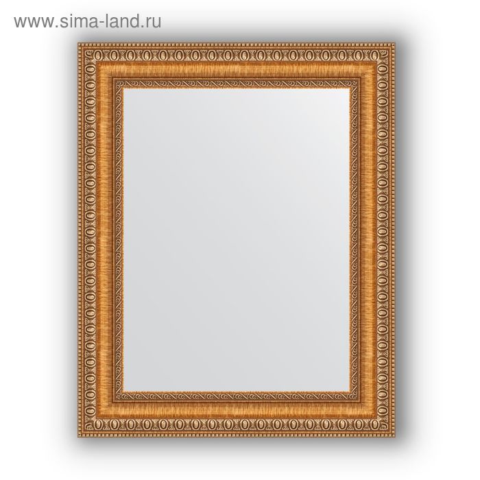 Зеркало в багетной раме - золотые бусы на бронзе 60 мм, 41 х 51 см, Evoform - Фото 1