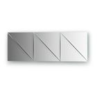 Зеркальная плитка с фацетом 15 мм, - комплект 6 шт треугольник 20 х 20 см, серебро Evoform - фото 6050884