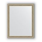 Зеркало в багетной раме - витое серебро 28 мм, 35 х 45 см, Evoform - фото 306897601