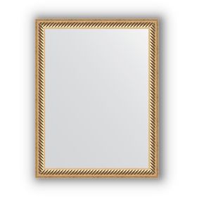 Зеркало в багетной раме - витое золото 28 мм, 35 х 45 см, Evoform