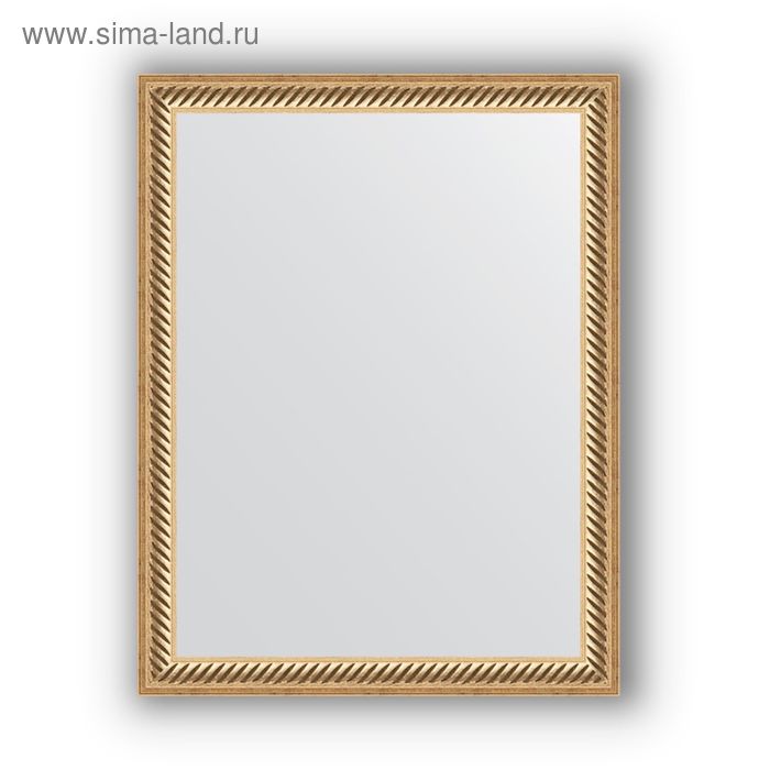 Зеркало в багетной раме - витое золото 28 мм, 35 х 45 см, Evoform - Фото 1