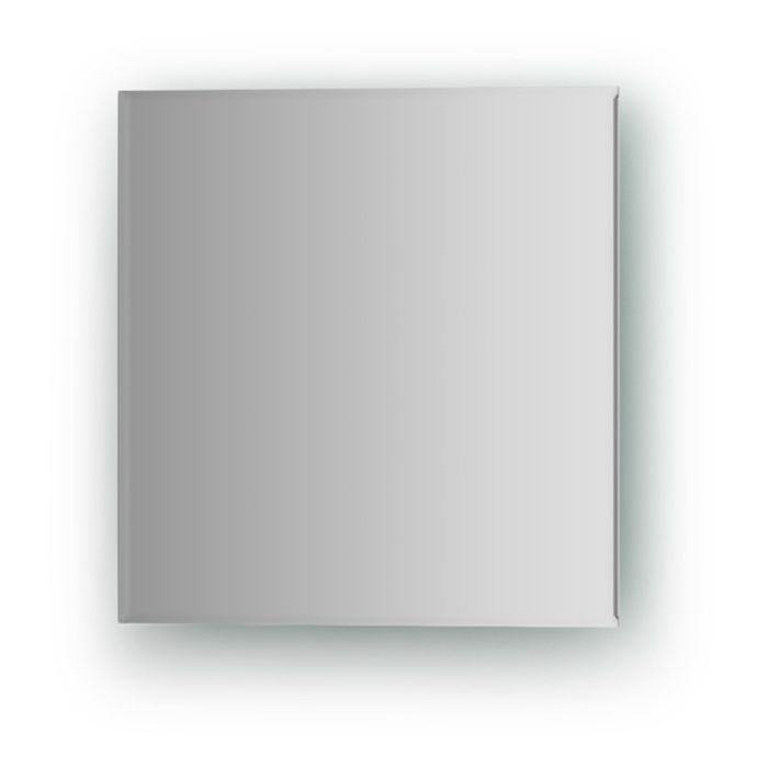 Зеркальная плитка с фацетом 5 мм, квадрат 25 х 25 см, серебро Evoform