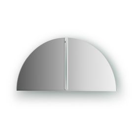 Зеркальная плитка с фацетом 5 мм, - комплект 2 шт четверть круга 15 х 15 см, серебро Evoform