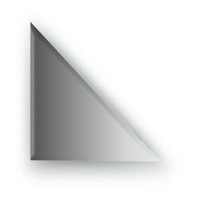 Зеркальная плитка с фацетом 10 мм, треугольник 25 х 25 см, серебро Evoform
