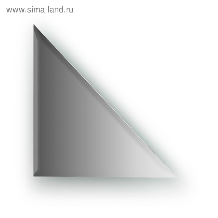 Зеркальная плитка с фацетом 10 мм, треугольник 25 х 25 см, серебро Evoform - Фото 1