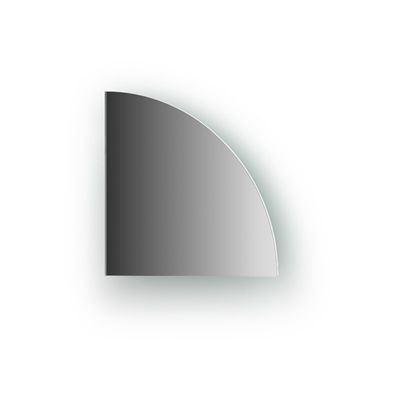 Зеркальная плитка со шлифованной кромкой четверть круга 15 х 15 см, серебро Evoform