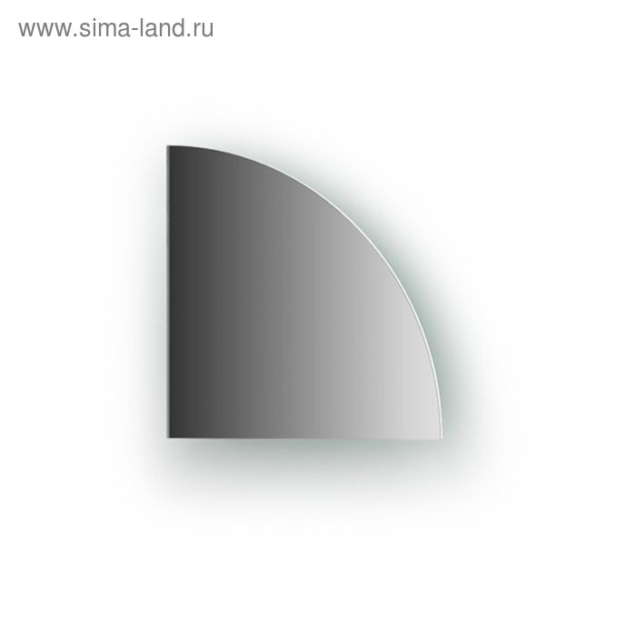 Зеркальная плитка со шлифованной кромкой четверть круга 15 х 15 см, серебро Evoform - Фото 1