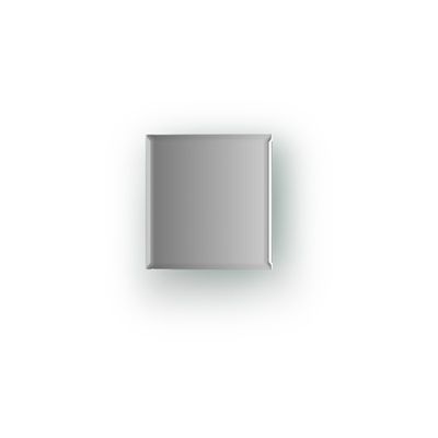 Зеркальная плитка с фацетом 5 мм, квадрат 10 х 10 см, серебро Evoform