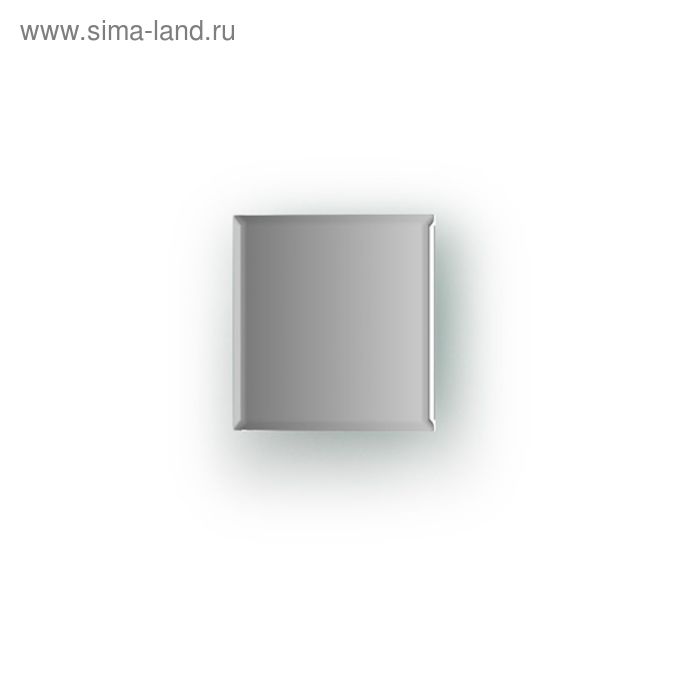 Зеркальная плитка с фацетом 5 мм, квадрат 10 х 10 см, серебро Evoform - Фото 1