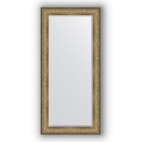 Зеркало с фацетом в багетной раме - виньетка античная бронза 109 мм, 80 х 170 см, Evoform