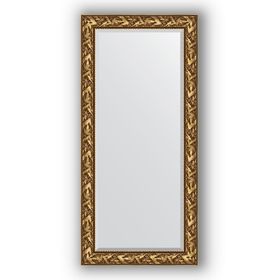 Зеркало с фацетом в багетной раме - византия золото 99 мм, 79 х 169 см, Evoform