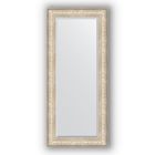 Зеркало с фацетом в багетной раме - виньетка серебро 109 мм, 70 х 160 см, Evoform - фото 6050921