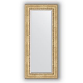 Зеркало с фацетом в багетной раме - состаренное серебро с орнаментом 120 мм, 72 х 162 см, Evoform