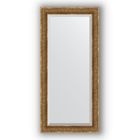 Зеркало с фацетом в багетной раме - вензель бронзовый 101 мм, 79 х 169 см, Evoform - фото 6050942