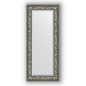 Зеркало с фацетом в багетной раме - византия серебро 99 мм, 59 х 139 см, Evoform