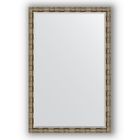 Зеркало с фацетом в багетной раме - серебряный бамбук 73 мм, 113 х 173 см, Evoform - фото 306897655
