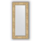 Зеркало с фацетом в багетной раме - состаренное серебро с орнаментом 120 мм, 67 х 152 см, Evoform - фото 6050949