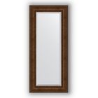 Зеркало с фацетом в багетной раме - состаренная бронза с орнаментом 120 мм, 67 х 152 см, Evoform - фото 6050950