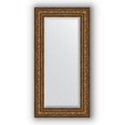 Зеркало с фацетом в багетной раме - виньетка состаренная бронза 109 мм, 60 х 120 см, Evoform - фото 6050955