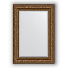 Зеркало с фацетом в багетной раме - виньетка состаренная бронза 109 мм, 70 х 100 см, Evoform - фото 6050961