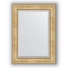 Зеркало с фацетом в багетной раме - состаренное серебро с орнаментом 120 мм, 82 х 112 см, Evoform - фото 6050962