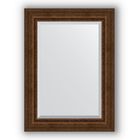 Зеркало с фацетом в багетной раме - состаренная бронза с орнаментом 120 мм, 82 х 112 см, Evoform - фото 6050963