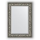 Зеркало с фацетом в багетной раме - византия серебро 99 мм, 69 х 99 см, Evoform - фото 306897679