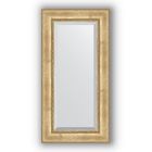 Зеркало с фацетом в багетной раме - состаренное серебро с орнаментом 120 мм, 62 х 122 см, Evoform - фото 306897689