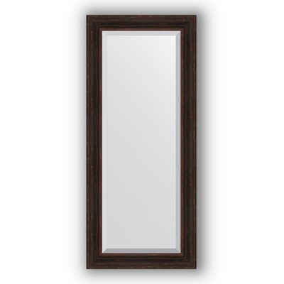 Зеркало с фацетом в багетной раме - тёмный прованс 99 мм, 69 х 159 см, Evoform