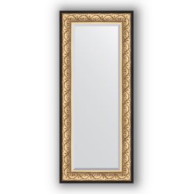 Зеркало с фацетом в багетной раме - барокко золото 106 мм, 60 х 140 см, Evoform