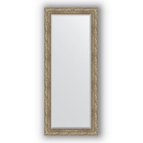 Зеркало с фацетом в багетной раме - виньетка античное серебро 85 мм, 65 х 155 см, Evoform