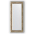 Зеркало с фацетом в багетной раме - серебряный акведук 93 мм, 67 х 157 см, Evoform - фото 306897709