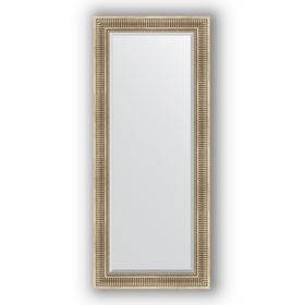 Зеркало с фацетом в багетной раме - серебряный акведук 93 мм, 67 х 157 см, Evoform