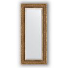 Зеркало с фацетом в багетной раме - вензель бронзовый 101 мм, 59 х 139 см, Evoform - фото 6051001