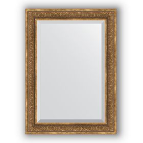 Зеркало с фацетом в багетной раме - вензель бронзовый 101 мм, 79 х 109 см, Evoform
