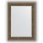 Зеркало с фацетом в багетной раме - вензель серебряный 101 мм, 79 х 109 см, Evoform - фото 306897718