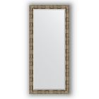 Зеркало с фацетом в багетной раме - серебряный бамбук 73 мм, 73 х 163 см, Evoform - фото 306897719