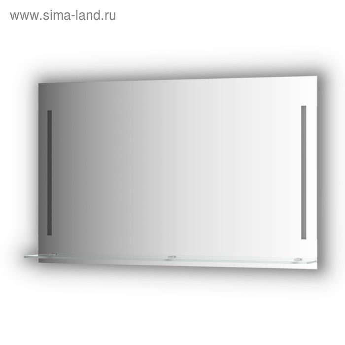 Зеркало с полочкой 120 см, с 2-мя встроенными LED-светильниками 11 Вт, 120x75 см, Evoform - Фото 1