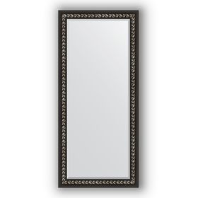 Зеркало с фацетом в багетной раме - чёрный ардеко 81 мм, 75 х 165 см, Evoform