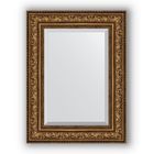 Зеркало с фацетом в багетной раме - виньетка состаренная бронза 109 мм, 60 х 80 см, Evoform - фото 6051014
