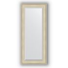 Зеркало с фацетом в багетной раме - травленое серебро 95 мм, 63 х 148 см, Evoform - фото 6051023
