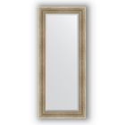 Зеркало с фацетом в багетной раме - серебряный акведук 93 мм, 62 х 147 см, Evoform - фото 306897737