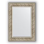 Зеркало с фацетом в багетной раме - барокко серебро 106 мм, 70 х 100 см, Evoform - фото 6051027