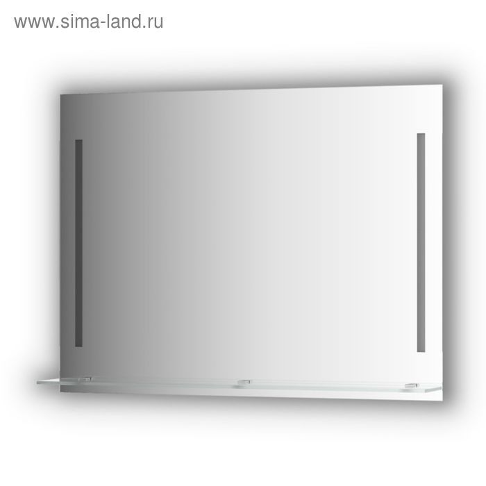 Зеркало с полочкой 100 см, с 2-мя встроенными LED-светильниками 11 Вт, 100x75 см, Evoform - Фото 1