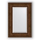 Зеркало с фацетом в багетной раме - состаренная бронза с орнаментом 120 мм, 62 х 92 см, Evoform - фото 6051036